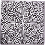 Pre-Painted ceiling tiles The ceiling tiles and panels are made of uniform extruded polystyrene foam. With this technology, it is possible to obtain smooth and even surface. They will give your ceiling an extremely attractive look. Additionally, the til 20″x20″ Astana Silver/Black Plus Foam 8pc/case (#R32)